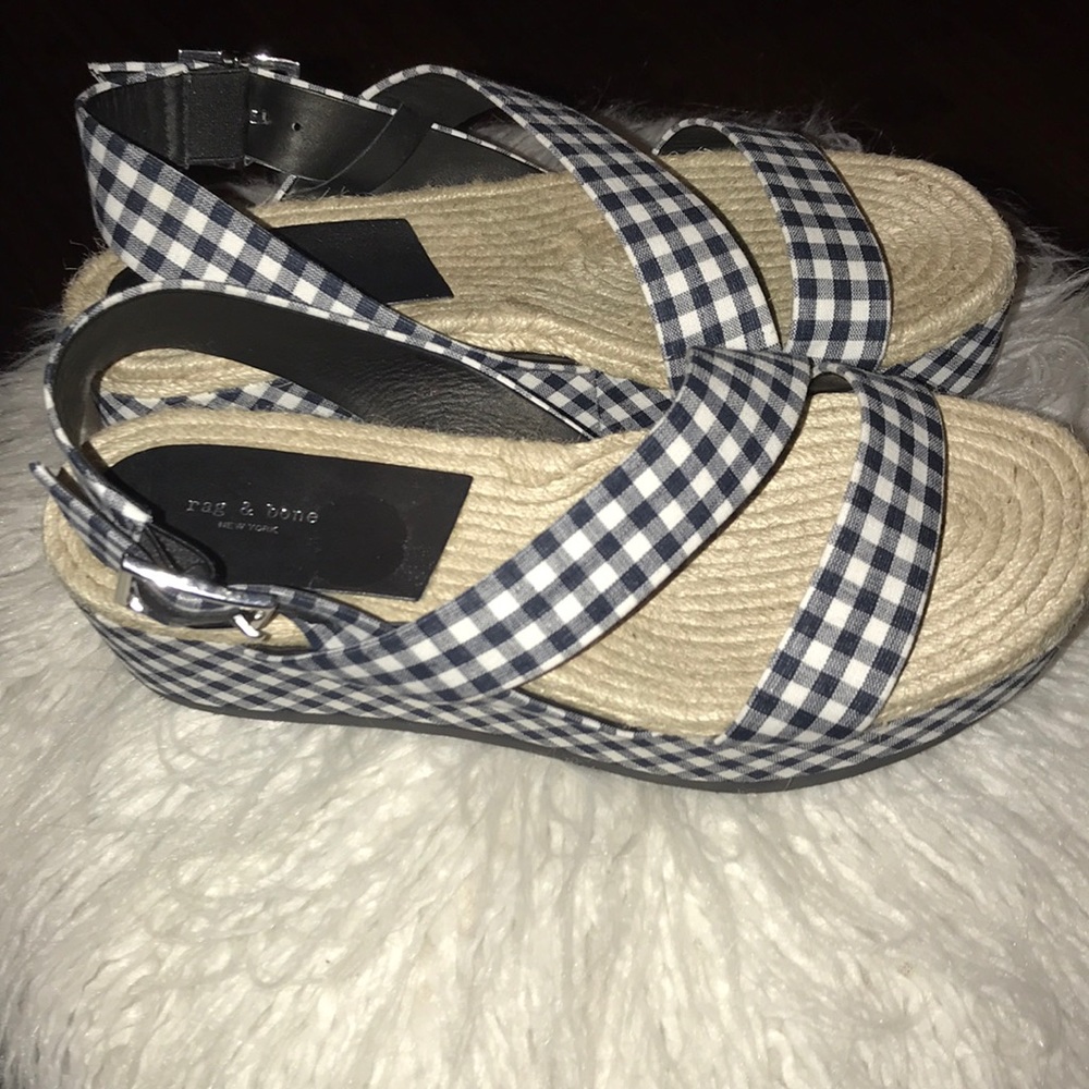 🔥Rag & Bone gingham platform sandals🔥 - Picture 6 of 8